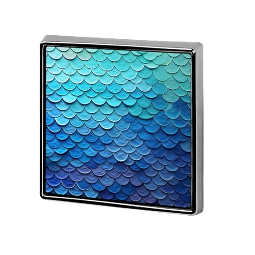 Dekorative blaue Meerjungfrau-Fischschuppen-Brosche, modische Anstecknadeln für Damen und Herren, Reversabzeichen, lustige Broschen für Anzüge, Kleidung, Jacken, Hüte, Rucksäcke, Geldbörsen, Taschenzu von KWQDOZF