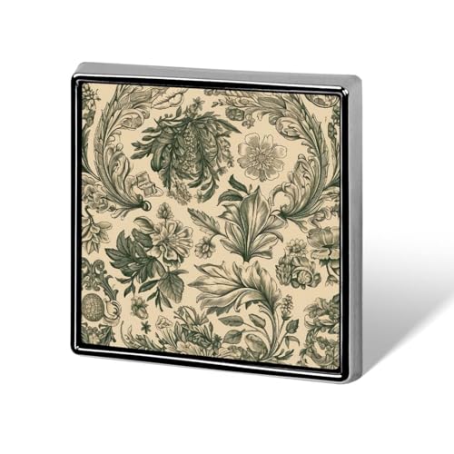 Dekorative hellgrüne und beige Brosche, modische Anstecknadeln für Damen und Herren, Reversabzeichen, lustige Broschen für Anzüge, Kleidung, Jacken, Hüte, Rucksäcke, Geldbörsen, Taschenzubehör, quadra von KWQDOZF