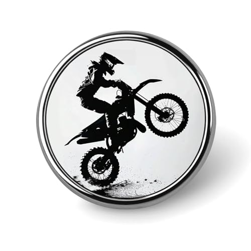 Dirt Bike Motocross Rider Runde Brosche Anstecknadel Anstecker Revers Krawattennadel für Frauen Männer Büroangestellte Lehrer Dekor Dirt Bike Motocross Rider Runde Brosche Anstecknadel Anstecker Revers Krawattennadel für Frauen Männer Büroangestellte Lehrer Dekor von KWQDOZF