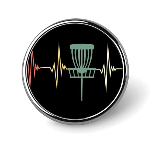 Disc Golf Retro Herzschlag Runde Brosche Anstecknadel Anstecker Revers Krawattennadel für Frauen Männer Büroangestellte Lehrer Dekor Disc Golf Retro Herzschlag Runde Brosche Anstecknadel Anstecker Revers Krawattennadel für Frauen Männer Büroangestellte Lehrer Dekor von KWQDOZF