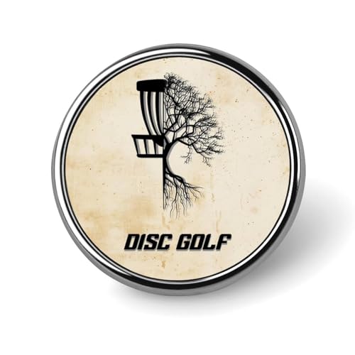 Disc Golf Tree of Life Retro Round Brooch Pin Badge Lapel Tie Pin for Women Men Office Worker Teacher Decor von KWQDOZF