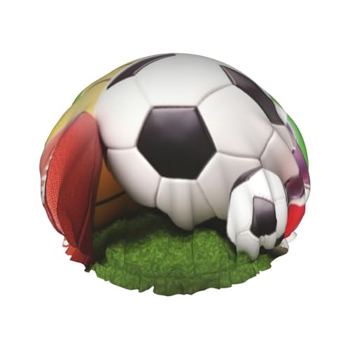 Duschhaube mit Gummizug, wiederverwendbare Badehaube für Damen, weiche doppellagige, wasserdichte Haarhaube, Sportspiel-Duschhauben für langes, kurzes und lockiges Haar von KWQDOZF