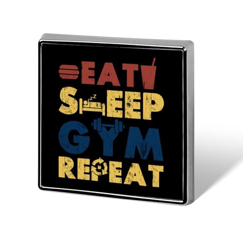 Eat Sleep GYM Brooch Pins for Women Men Square Collar Lapel Pins Coat Jacket Accessories Eat Sleep GYM Brooch Pins for Women Men Square Collar Lapel Pins Coat Jacket Accessories von KWQDOZF