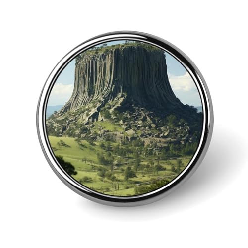 Emaille-Anstecknadeln Devils Tower National Monument Brosche Anstecknadeln Stadtszene Anstecknadel Stadtstolz Neue Stadt Button Anstecknadeln Helle Stadt Reiseabzeichen Brosche für Frauen Mädchen Klei von KWQDOZF