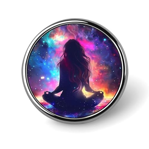 Frauen Chakra Zen Spirituelle Runde Pins Emaille Button Abzeichen Brosche Benutzerdefinierte Anstecknadeln für Kleidung Dekoration von KWQDOZF