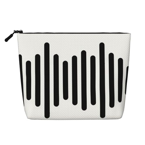 Frequency Reise-Make-up-Tasche mit großer Kapazität für Damen, wasserdichte, einlagige, tragbare Kosmetiktasche aus Hanfimitat mit Reißverschluss von KWQDOZF