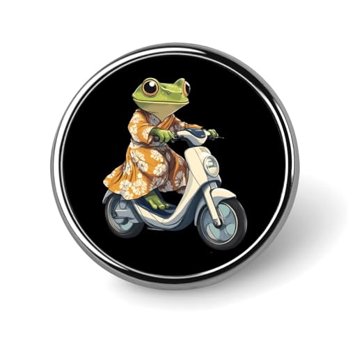 Frog Ride Motorcycle Brooch Pins for Women Men Cute Badge Lapel Pins for Backpack Dress Accessories Frog Ride Motorcycle Brooch Pins for Women Men Cute Badge Lapel Pins for Backpack Dress Accessories von KWQDOZF