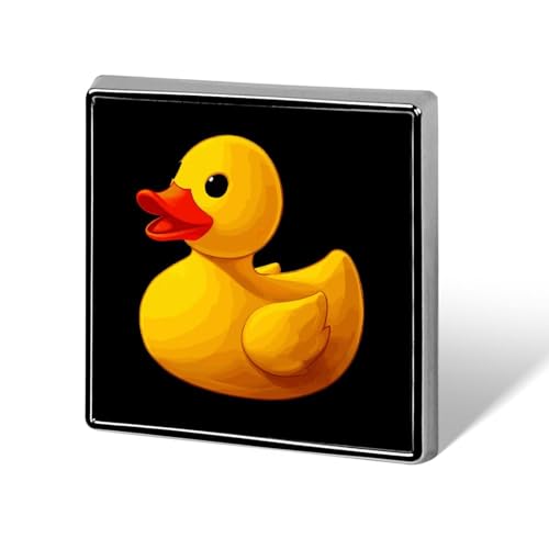 Gelbe Ente, süße Anstecknadel, Krawattennadel, quadratische Brosche, Abzeichen, Geschenke für Männer und Frauen, Hüte, Kleidungszubehör Gelbe Ente, süße Anstecknadel, Krawattennadel, quadratische Brosche, Abzeichen, Geschenke für Männer und Frauen, Hüte, Kleidungszubehör von KWQDOZF