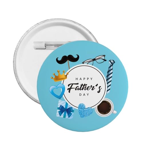 Glücklich Vatertag Pins Runde Brosche Button Abzeichen Aufkleber Zeichen Metall Pin Abzeichen Dekor von KWQDOZF