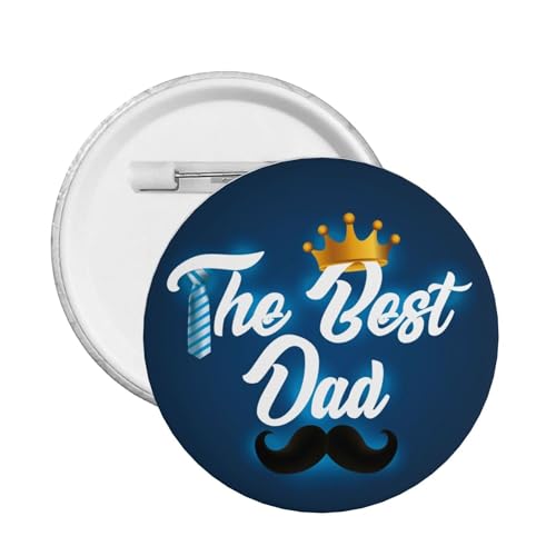 Glücklich Vatertag Pins Runde Brosche Button Abzeichen Aufkleber Zeichen Metall Pin Abzeichen Dekor von KWQDOZF
