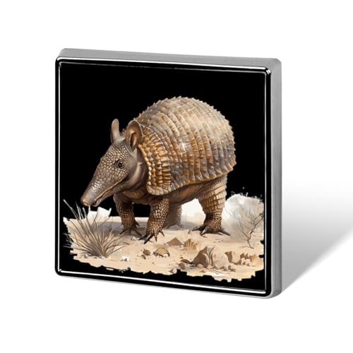 Gürteltier in der Wüste, lustige Anstecknadeln, Knopf, Brosche, Abzeichen, Hut, Kleidung, Tasche, Schmuck für Männer und Frauen von KWQDOZF