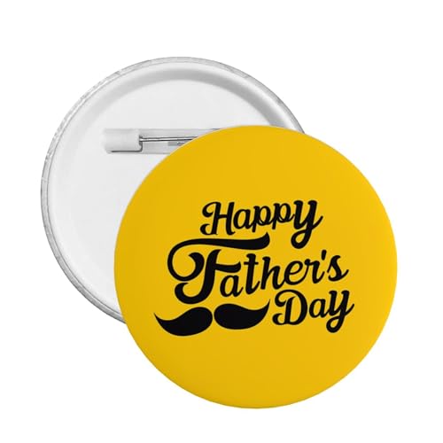 Happy Father's Day Pins Runde Brosche Button Abzeichen Aufkleber Zeichen Metall Pin von KWQDOZF