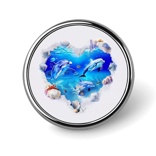Heart-Shaped Dolphin Round Brooch Pin Badge Lapel Tie Pin for Women Men Office Worker Teacher Decor Heart-Shaped Dolphin Round Brooch Pin Badge Lapel Tie Pin for Women Men Office Worker Teacher Decor von KWQDOZF