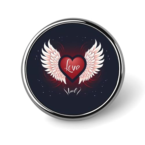 Heart Shaped with Angel Wings Brooch Pin for Women Men Cute Badge Collar Lapel Pins for Backpack Dress Accessories Heart Shaped with Angel Wings Brooch Pin for Women Men Cute Badge Collar Lapel Pins for Backpack Dress Accessories von KWQDOZF