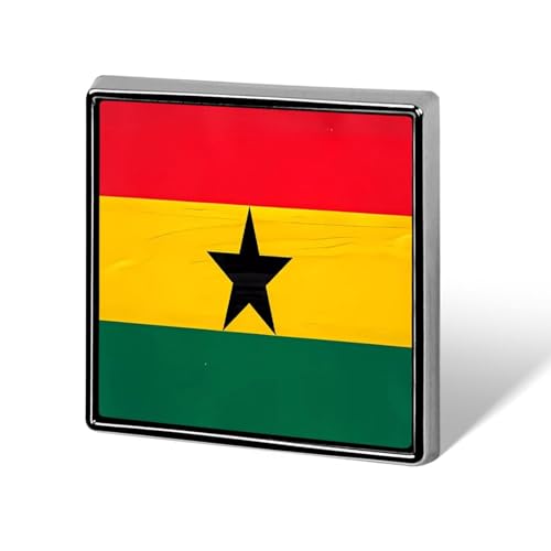 Holz-Krawattennadeln mit Ghana-Flagge, quadratisch, lustige Brosche, Anstecknadel, Knopf, Abzeichen, Hut, Kleidung, Zubehör für Männer und Frauen Holz-Krawattennadeln mit Ghana-Flagge, quadratisch, lustige Brosche, Anstecknadel, Knopf, Abzeichen, Hut, Kleidung, Zubehör für Männer und Frauen von KWQDOZF