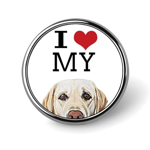 I Love My Labrador Retriever Round Brooch Pin Badge Lapel Tie Pin for Women Men Office Worker Teacher Decor I Love My Labrador Retriever Round Brooch Pin Badge Lapel Tie Pin for Women Men Office Worker Teacher Decor von KWQDOZF