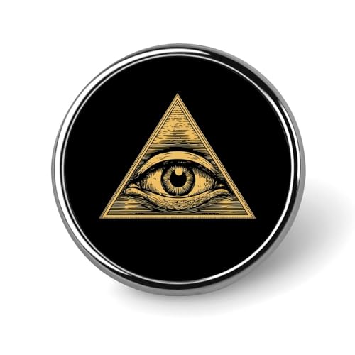 Illuminati Auge des Geheimnisses, modische runde Brosche, Anstecknadeln, Abzeichen für Tasche, Hemd, Hochzeit, Party, individueller Schmuck von KWQDOZF