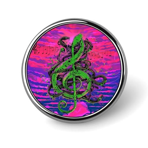Japanese Snake Musical Notes Round Brooch Pin Badge Lapel Tie Pin for Women Men Office Worker Teacher Decor Japanese Snake Musical Notes Round Brooch Pin Badge Lapel Tie Pin for Women Men Office Worker Teacher Decor von KWQDOZF