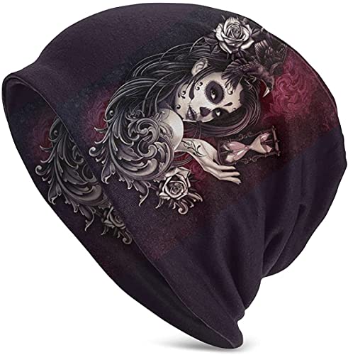 KWQDOZF A236 Beanie Herren Damen Unisex Totenkopf Wintermütze Mütze von KWQDOZF
