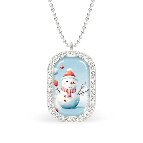 KWQDOZF Blaue Schneemann-Halskette mit Bild, personalisierter Foto-Erinnerungsanhänger, Schmuck für Männer und Frauen KWQDOZF Blaue Schneemann-Halskette mit Bild, personalisierter Foto-Erinnerungsanhänger, Schmuck für Männer und Frauen von KWQDOZF