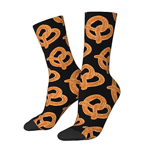 KWQDOZF Brezel-Socken, lustige Neuheits-Crew-Socken, Geschenk für Männer, Frauen, Teenager von KWQDOZF