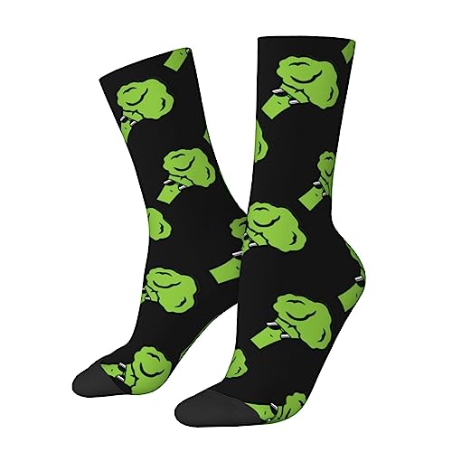KWQDOZF Brokkoli-Socken, lustige Neuheits-Crew-Socken, Geschenk für Männer, Frauen, Teenager von KWQDOZF