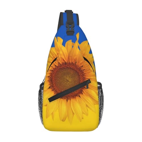 KWQDOZF Flag-of-Ukraine-Ukrainian1 Verstellbarer Sling-Rucksack – Lässige Umhängetasche für Reisen, Fitnessstudio und den täglichen Gebrauch von KWQDOZF