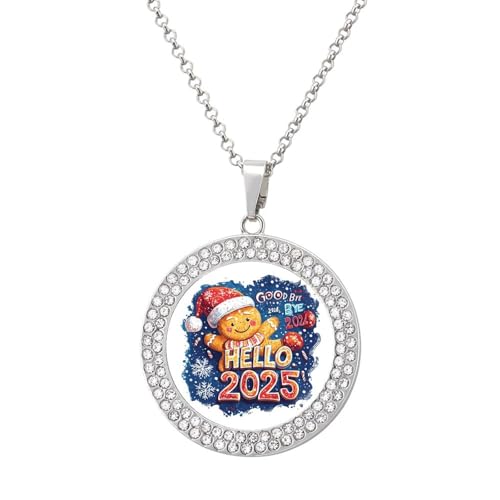 KWQDOZF Hallo 2025, personalisierte runde Halskette mit Bild-Diamant-Anhänger, personalisierter Erinnerungsschmuck, Geschenk für Männer und Frauen KWQDOZF Hallo 2025, personalisierte runde Halskette mit Bild-Diamant-Anhänger, personalisierter Erinnerungsschmuck, Geschenk für Männer und Frauen von KWQDOZF