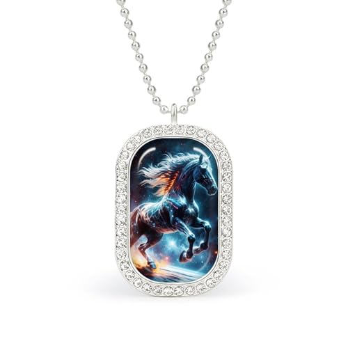 KWQDOZF Halskette mit Bild „Universe Horses, modisch, personalisierter Foto-Erinnerungsanhänger, Schmuck für Männer und Frauen KWQDOZF Halskette mit Bild „Universe Horses, modisch, personalisierter Foto-Erinnerungsanhänger, Schmuck für Männer und Frauen von KWQDOZF