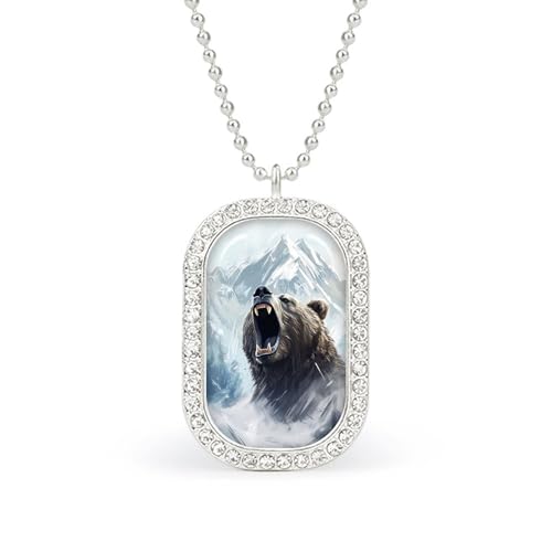 KWQDOZF Halskette mit Motiv „Mountain Angry Bear, modisch, personalisierter Foto-Erinnerungsanhänger, Schmuck für Männer und Frauen KWQDOZF Halskette mit Motiv „Mountain Angry Bear, modisch, personalisierter Foto-Erinnerungsanhänger, Schmuck für Männer und Frauen von KWQDOZF