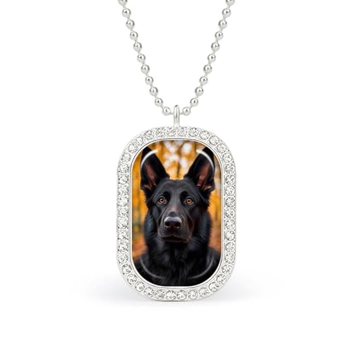 KWQDOZF Halskette mit modischem Bild von Blackan Shepherd Dog, personalisierter Foto-Erinnerungsanhänger, Schmuck für Männer und Frauen KWQDOZF Halskette mit modischem Bild von Blackan Shepherd Dog, personalisierter Foto-Erinnerungsanhänger, Schmuck für Männer und Frauen von KWQDOZF