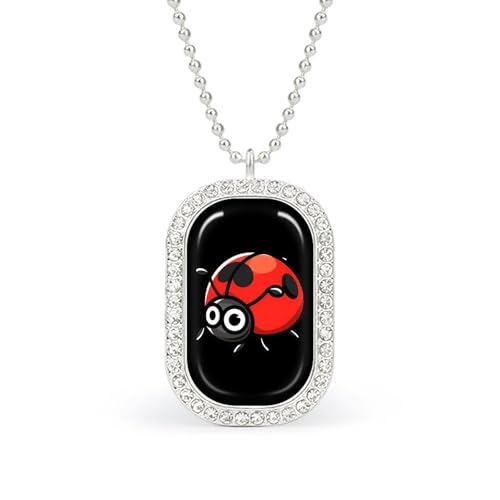 KWQDOZF Halskette mit rotem Marien -Anhänger für Damen, modisch, quadratisch, Gold/Splitterkette, Diamant-Lünette von KWQDOZF