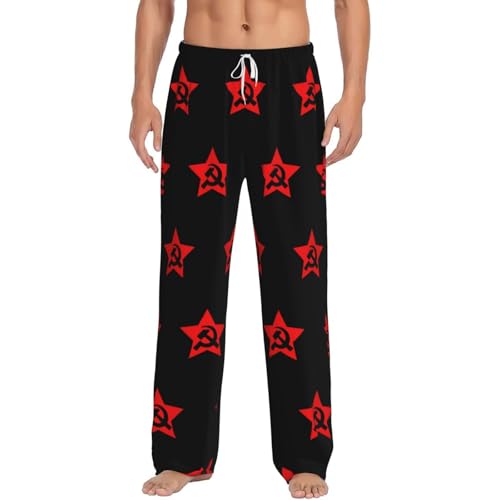 KWQDOZF Hammer und Sichel Herren Pyjamahose von KWQDOZF