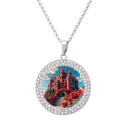 KWQDOZF House of Rose Personalisierte runde Halskette mit Bild-Diamant-Anhänger, personalisierter Erinnerungsschmuck, Geschenk für Männer und Frauen KWQDOZF House of Rose Personalisierte runde Halskette mit Bild-Diamant-Anhänger, personalisierter Erinnerungsschmuck, Geschenk für Männer und Frauen von KWQDOZF