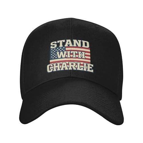 KWQDOZF I Stand with Charlie Kirk Hat Cotton Dad Cap für Unisex von KWQDOZF