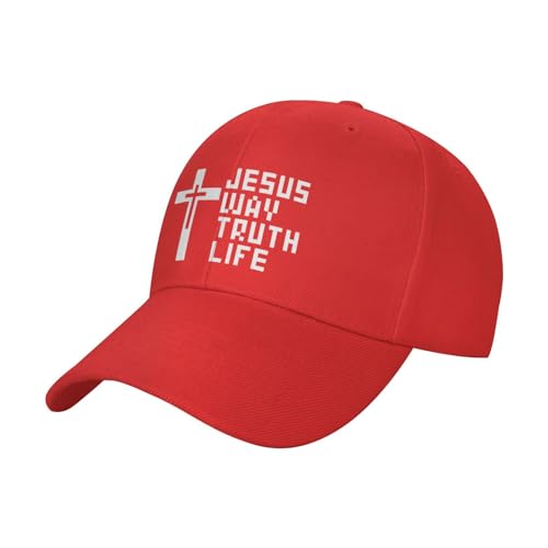 KWQDOZF Jesus The Way Truth and The Life Hat Herren Vintage Baseball Cap Low Profile Trucker Hat Trendige Schwarze Hüte verstellbar KWQDOZF Jesus The Way Truth and The Life Hat Herren Vintage Baseball Cap Low Profile Trucker Hat Trendige Schwarze Hüte verstellbar von KWQDOZF