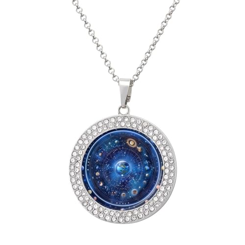 KWQDOZF Kosmischer Kompass, personalisierte runde Halskette mit Bild-Diamant-Anhänger, personalisierter Erinnerungsschmuck, Geschenk für Männer und Frauen KWQDOZF Kosmischer Kompass, personalisierte runde Halskette mit Bild-Diamant-Anhänger, personalisierter Erinnerungsschmuck, Geschenk für Männer und Frauen von KWQDOZF