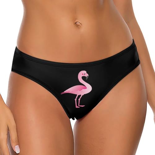 KWQDOZF Lustiger Damen-Tanga mit Flamingo-Motiv, atmungsaktive Unterwäsche, originelle Geschenke für Frauen von KWQDOZF