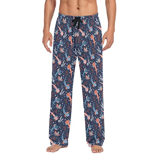KWQDOZF Multi- Axolotl Pyjamahose Herren Nachtwäsche Loungehose Pyjamahose mit Taschen von KWQDOZF