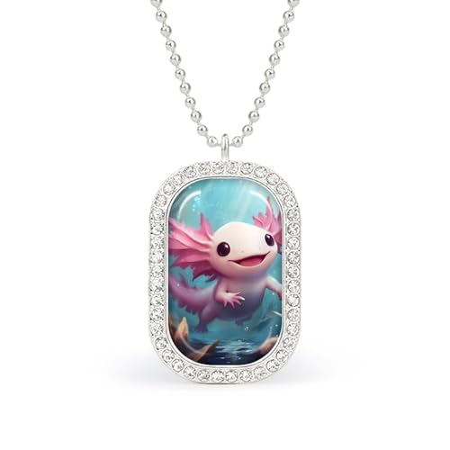 KWQDOZF Niedliche Axolotl-Halskette mit modischem Bild, personalisierter Foto-Erinnerungsanhänger, Schmuck für Männer und Frauen KWQDOZF Niedliche Axolotl-Halskette mit modischem Bild, personalisierter Foto-Erinnerungsanhänger, Schmuck für Männer und Frauen von KWQDOZF