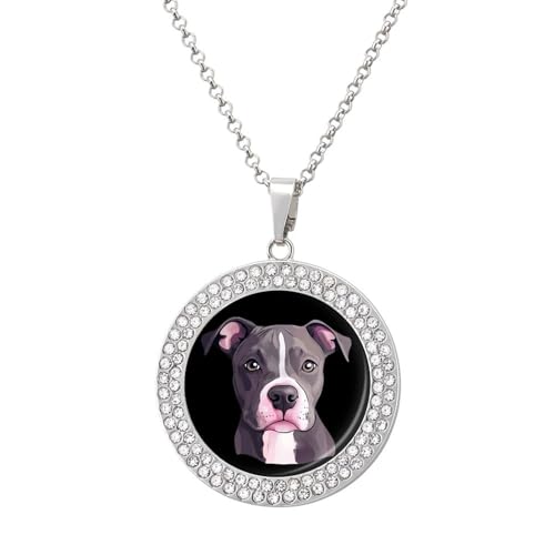 KWQDOZF Niedlicher Welpe, personalisierte runde Halskette mit Bild, Diamant-Anhänger, personalisierter Erinnerungsschmuck, Geschenk für Männer und Frauen KWQDOZF Niedlicher Welpe, personalisierte runde Halskette mit Bild, Diamant-Anhänger, personalisierter Erinnerungsschmuck, Geschenk für Männer und Frauen von KWQDOZF
