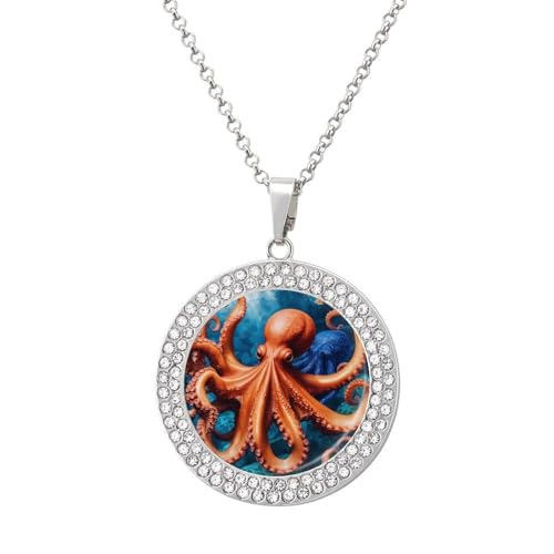 KWQDOZF Personalisierte runde Halskette mit Todeskrake, Bild-Diamant-Anhänger, personalisierter Erinnerungsschmuck, Geschenk für Männer und Frauen KWQDOZF Personalisierte runde Halskette mit Todeskrake, Bild-Diamant-Anhänger, personalisierter Erinnerungsschmuck, Geschenk für Männer und Frauen von KWQDOZF