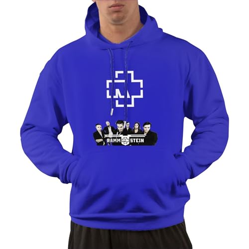 KWQDOZF Grafik-Kapuzenpullover, langärmelig, Pullover-Hoodie für Männer und Frauen, mit Taschen, Blau, XL von KWQDOZF