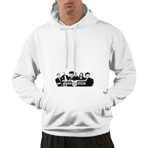 KWQDOZF Grafik-Kapuzenpullover, langärmelig, Pullover-Hoodie für Männer und Frauen, mit Taschen, Weiß, XXL von KWQDOZF