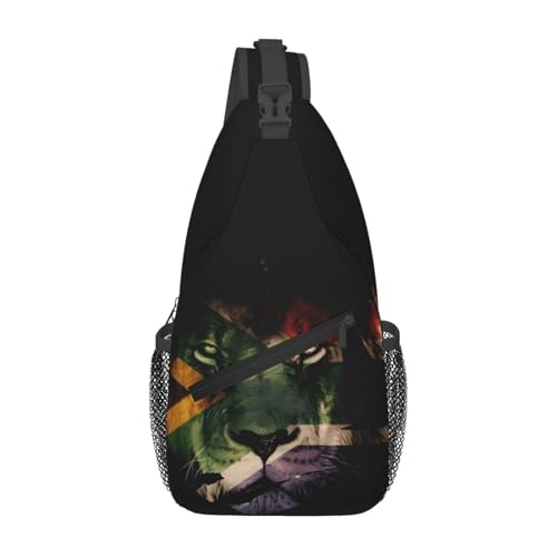 KWQDOZF Sling-Rucksack mit amerikanischer Flagge zum Unabhängigkeitstag 1776 – Verstellbare Umhängetasche für Reisen, Fitnessstudio und den täglichen Gebrauch von KWQDOZF