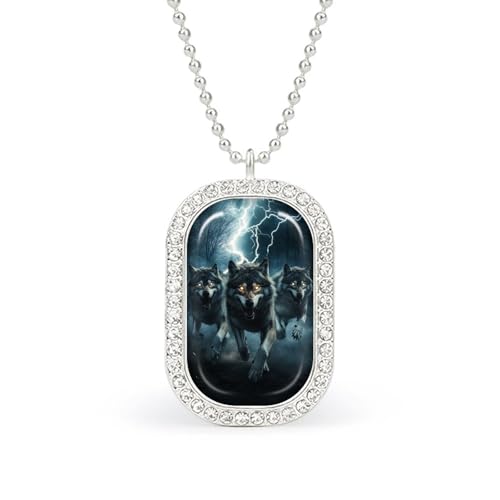 KWQDOZF Thunder Wolf – Modische Halskette mit Bild, personalisierter Foto-Erinnerungsanhänger, Schmuck für Männer und Frauen KWQDOZF Thunder Wolf – Modische Halskette mit Bild, personalisierter Foto-Erinnerungsanhänger, Schmuck für Männer und Frauen von KWQDOZF