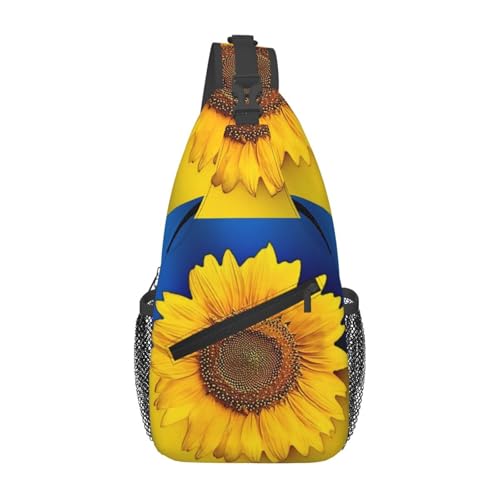 KWQDOZF Ukraine Verstellbarer Sling-Rucksack – Lässige Umhängetasche für Reisen, Fitnessstudio und den täglichen Gebrauch von KWQDOZF