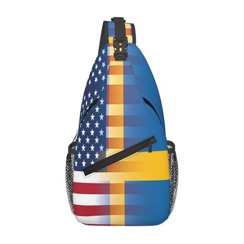 KWQDOZF Verstellbarer Sling-Rucksack mit Guatemala-Honduras-Flagge – Lässige Umhängetasche für Reisen, Fitnessstudio und den täglichen Gebrauch von KWQDOZF