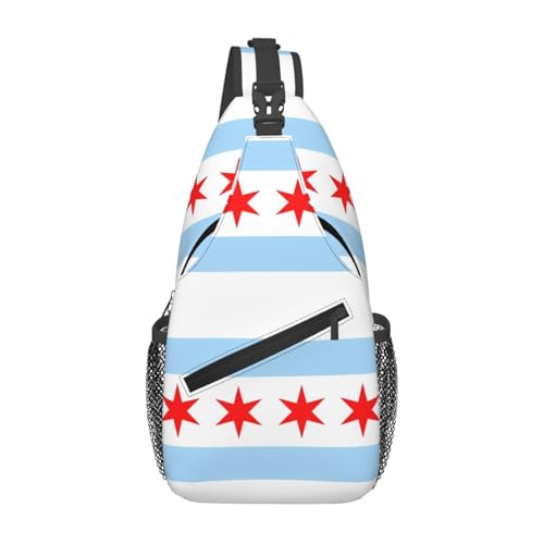 KWQDOZF Verstellbarer Sling-Rucksack mit Nationalflagge der USA und Puerto Rico – Lässige Umhängetasche für Reisen, Fitnessstudio und den täglichen Gebrauch von KWQDOZF