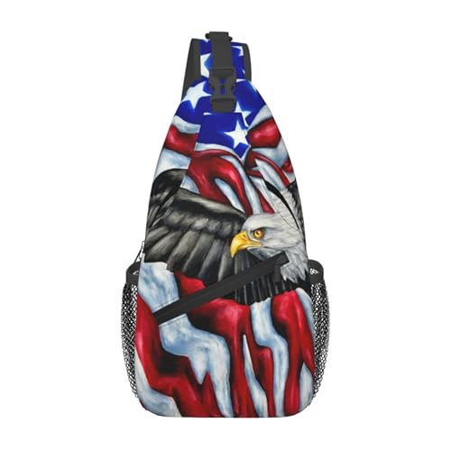 KWQDOZF Verstellbarer Sling-Rucksack mit jamaikanischer Flagge – Lässige Umhängetasche für Reisen, Fitnessstudio und den täglichen Gebrauch von KWQDOZF